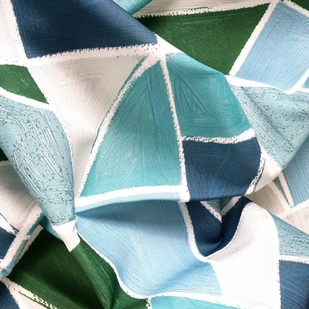 Lovely Home Tovaglia Antimacchia Splash Astratto Quadrati Azzurri 140 x 230