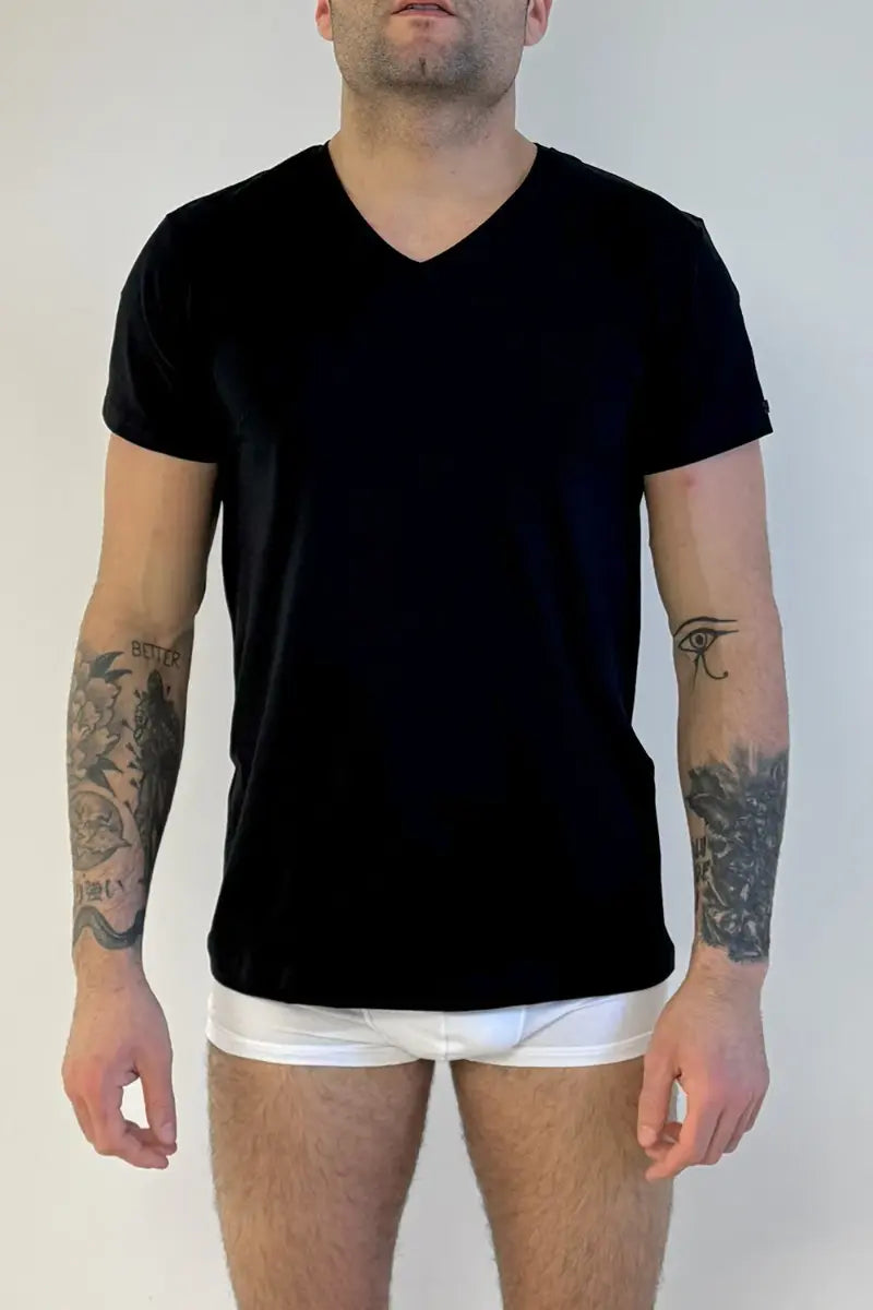Mansuè Maglia mezza manica scollo a V MAXI in COTONE uomo MANSUE’ – 40040/88