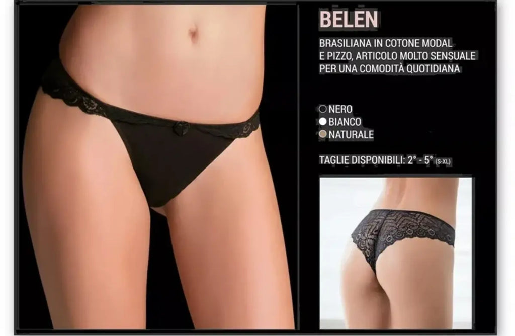 Love & Bra Brasiliana in cotone modal e pizzo Love and Bra – LOVE BELEN