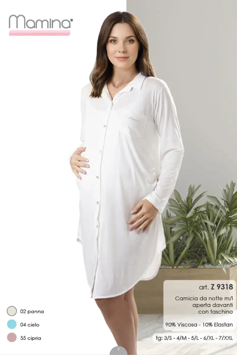 Camicia da Notte Premaman Mamina Z9318