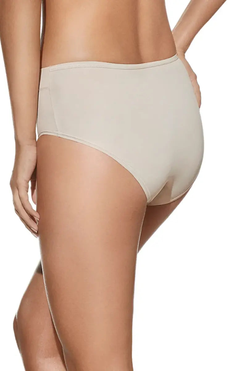 Mutanda leggermente contenitiva a vita alta con elegante motivo floreale a righe Selene – MARILUZ SLIP