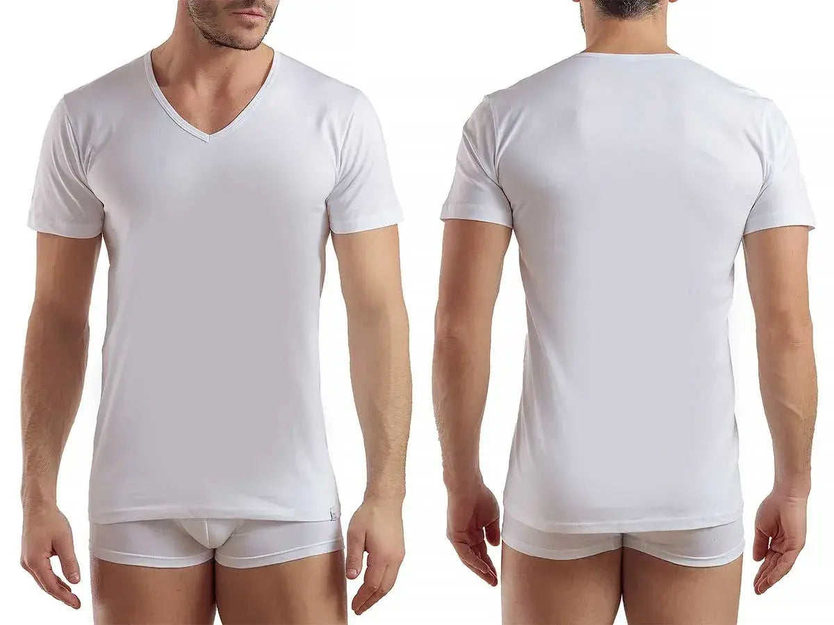 T-shirt mezza manica scollo V cotone pettinato Enrico Coveri – ET1101 3PZ