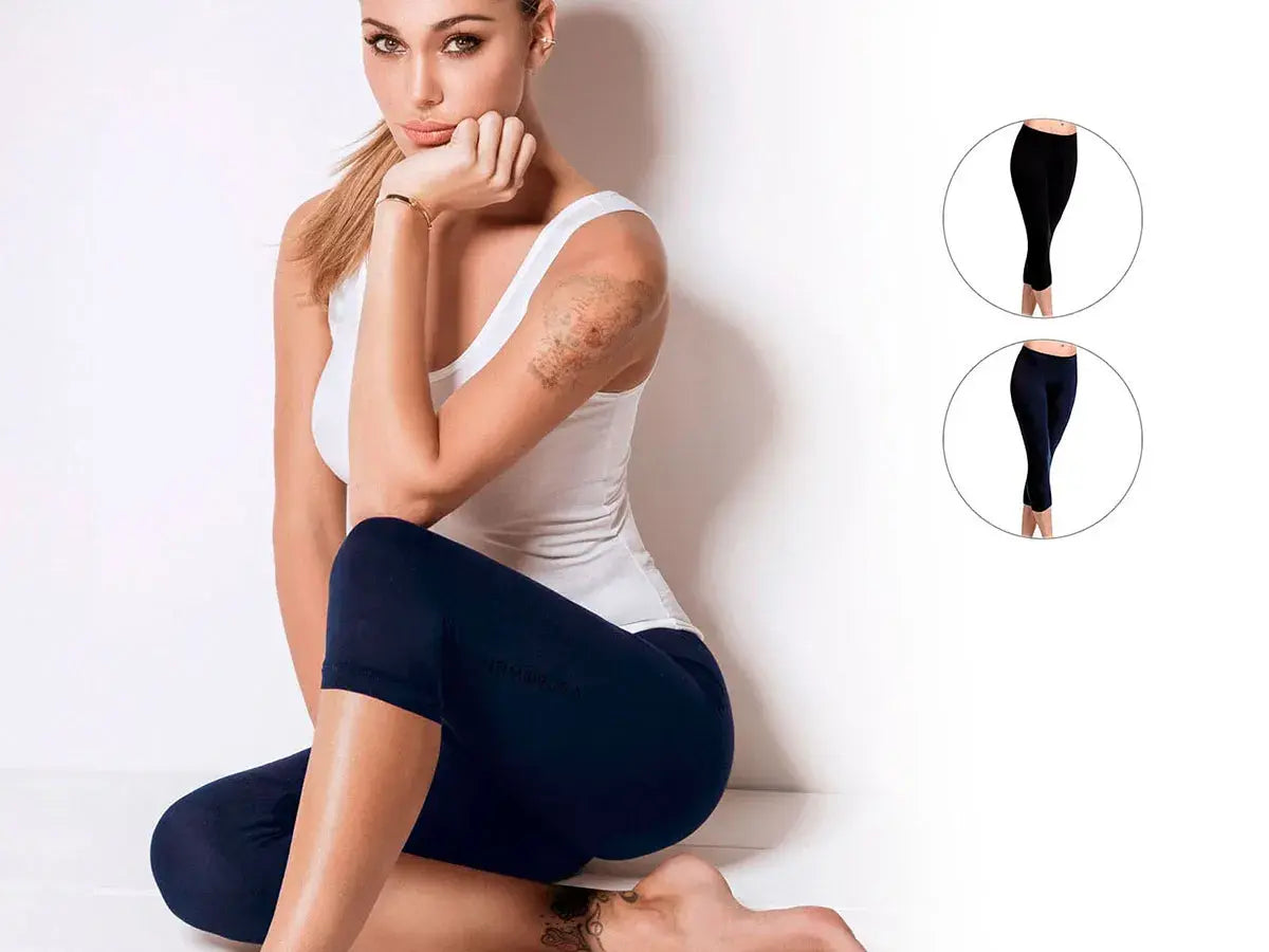 Leggins da donna capri corto in cotone elasticizzato Jadea – 4266