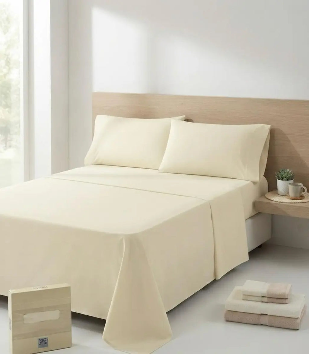 Completo letto Biancaluna Clara seta di bamboo vegan