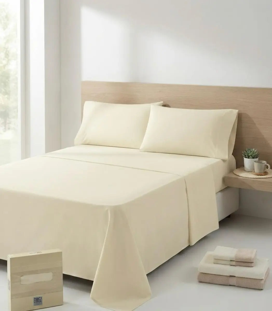 Completo letto Biancaluna Clara seta di bamboo vegan