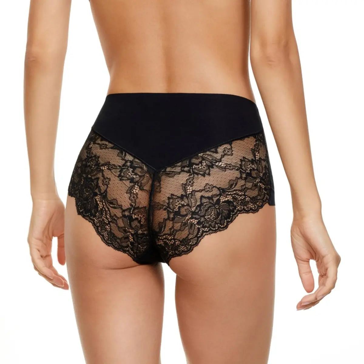 Midi donna taglio laser cotone con pizzo Jadea – 8016