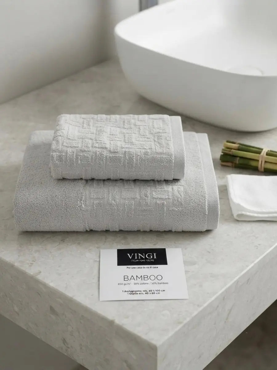 Set asciugamani viso + ospite Bamboo Vingi