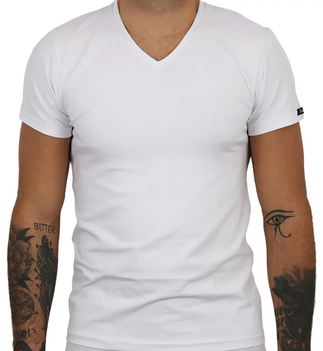 Mansuè Maglia mezza manica scollo a v in COTONE MODAL uomo MANSUE’ – 40095/156/996 2PZ
