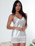 Sottoveste in raso e pizzo Fioreblu – SIMONA