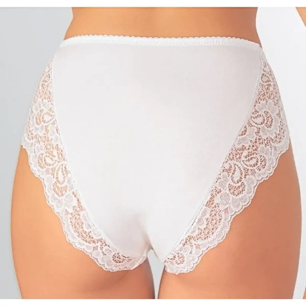 Slip alto donna in cotone modal e pizzo Jadea – 530 3PZ