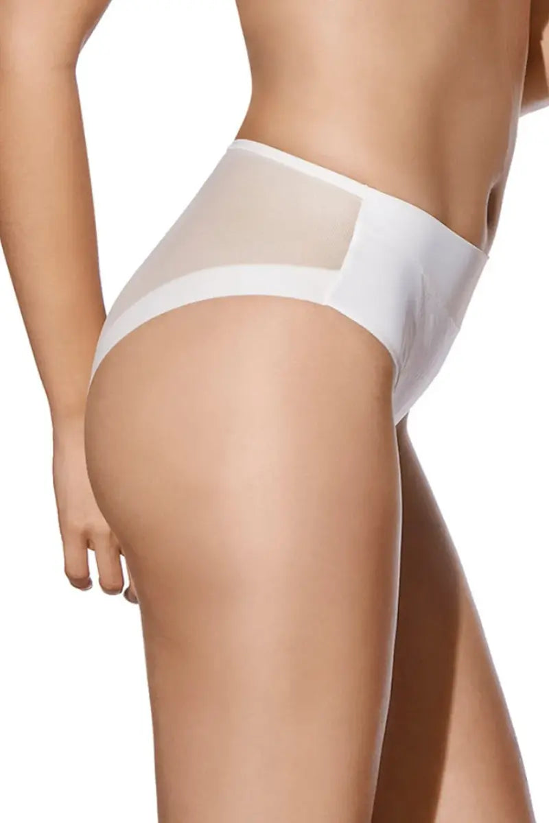 Mutanda leggermente contenitiva comfort a vita alta con trasparenze Selene – VIOLETA SLIP