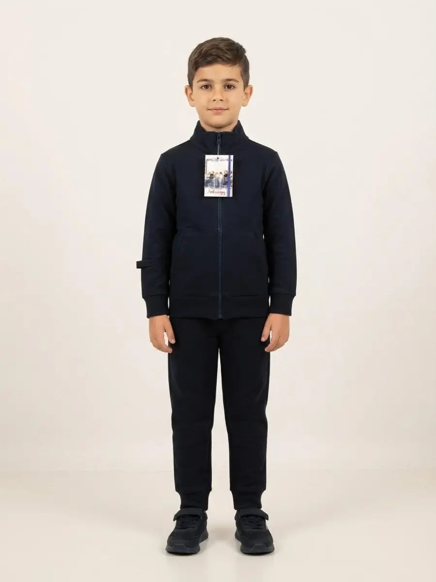 Tuta bambini Ambrosino School cotone fresco zip T001