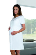 Camicia da notte clinica mezza manica aperta avanti Mamina – Z9121