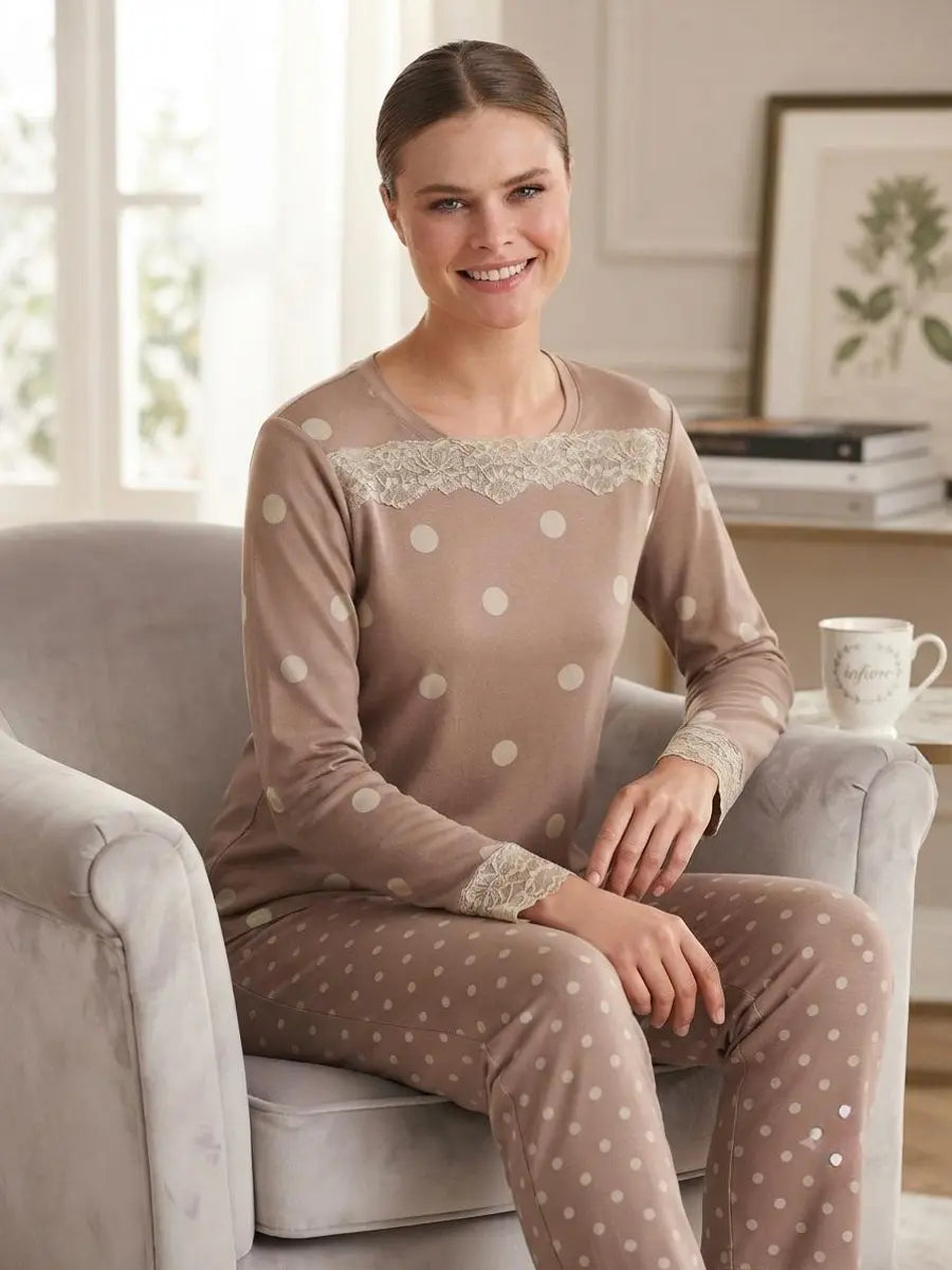 PIGIAMA INFIORE BOLLICINE INTERLOK 4631