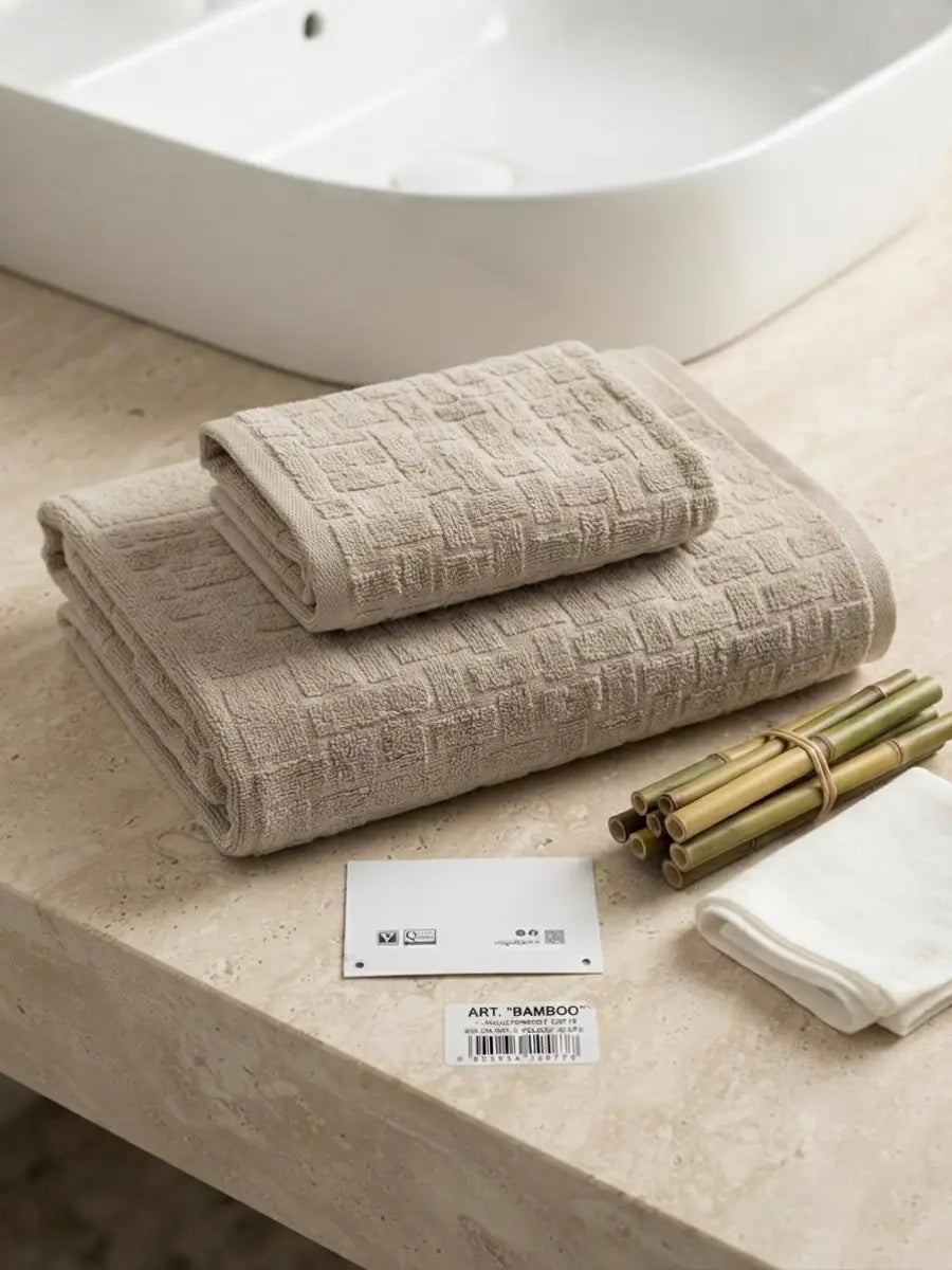 Set asciugamani viso + ospite Bamboo Vingi