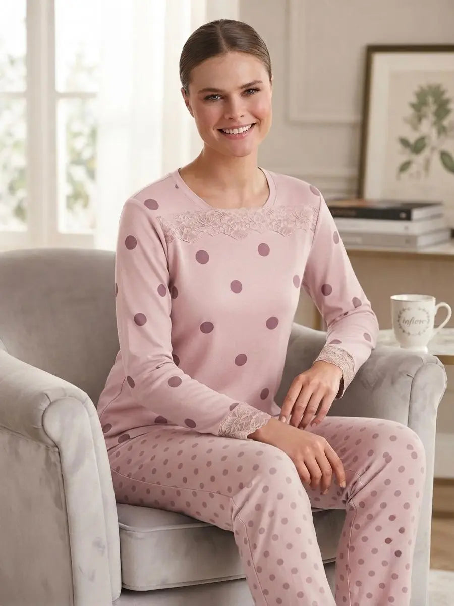 PIGIAMA INFIORE BOLLICINE INTERLOK 4631